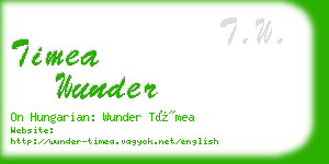 timea wunder business card